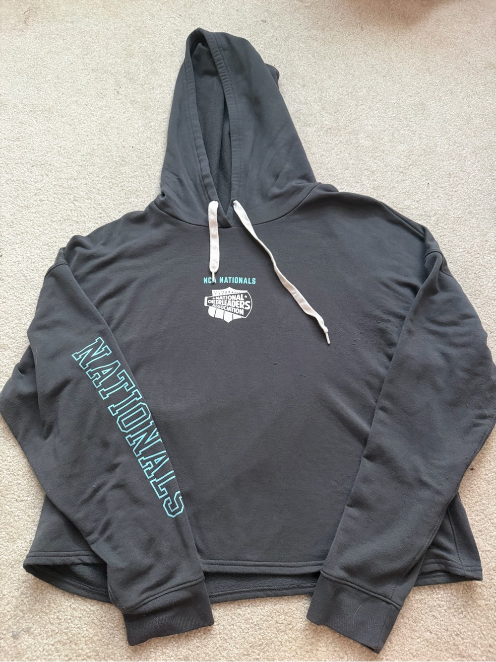 NCA Nationals Dark Grey Cropped Hoodie